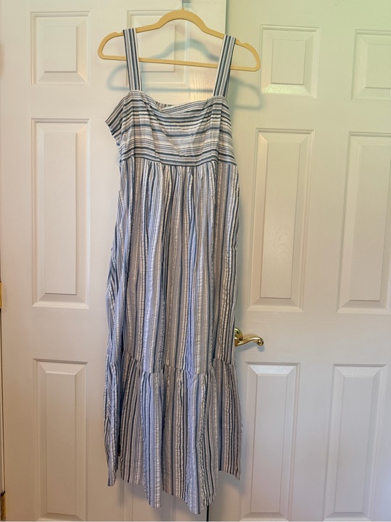 London Times Dresses & Skirts - London Times Blue and White Striped Maxi Sundress